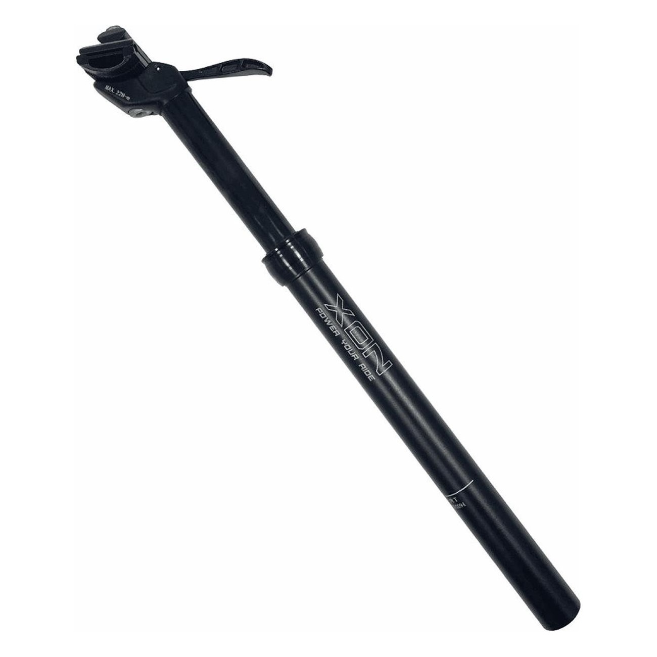 PINOCCHIO 31.6x125mm Black Aluminum Dropper Seatpost with Adjustable Lever XON - 1