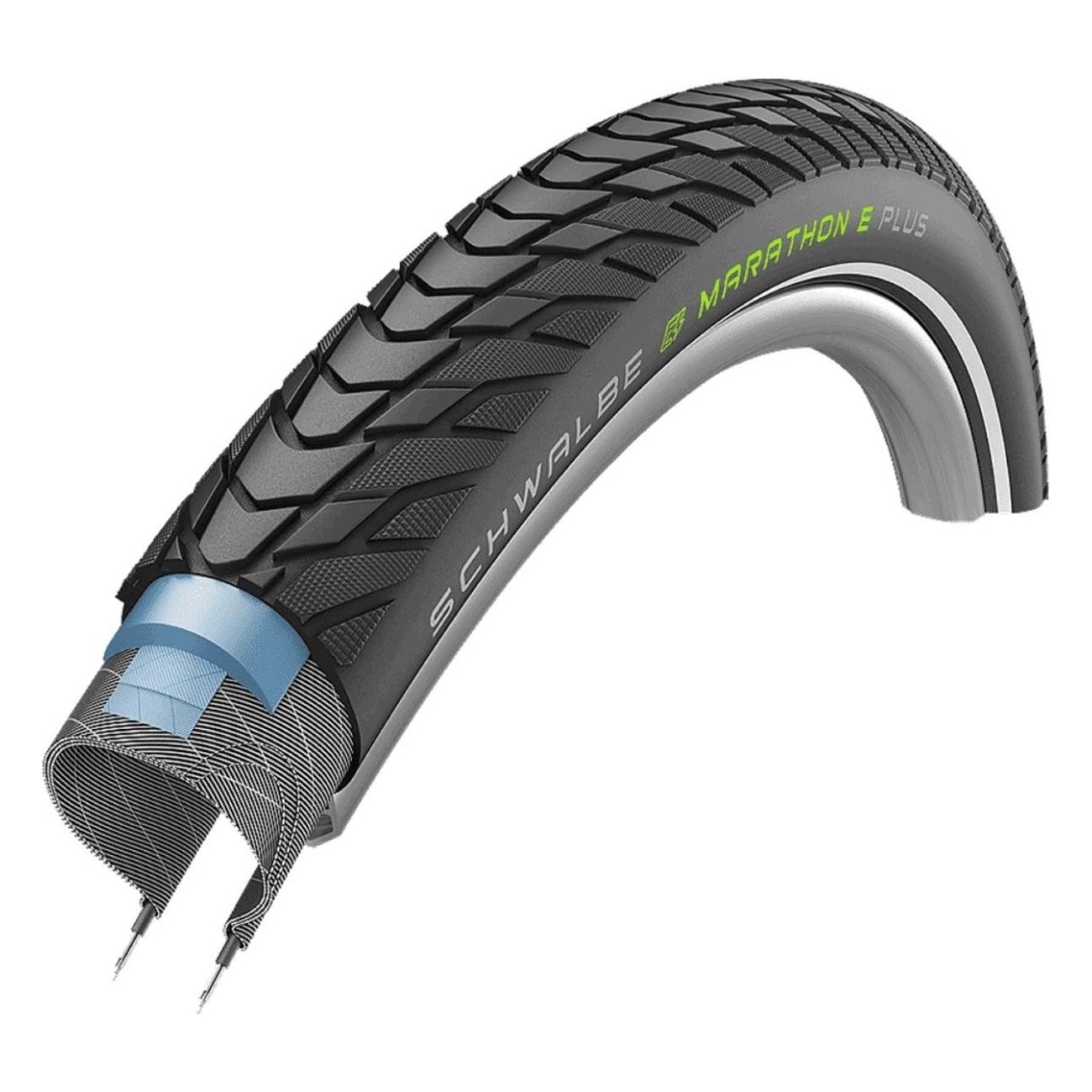 Copertone E-Bike 28' 700x35 Schwalbe Marathon E-Plus Addix-E Rigido, Imperforabile e Sicuro - 1 - Copertoni - 4026495895835