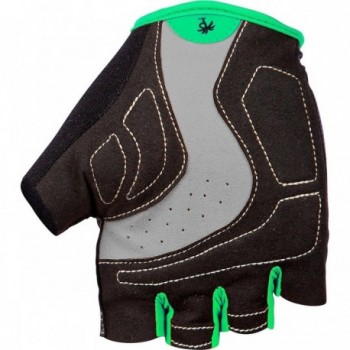 Guantes de Dedos Cortos con Palma de Pedales Hojas de Menta - Talla M, Verde y Negro - 2