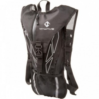 Zaino da Ciclismo M-Wave Maastricht H2O Riflettente Nero-Grigio 4+2L con Scomparto Isolato - 1 - Zaini - 4015493120162