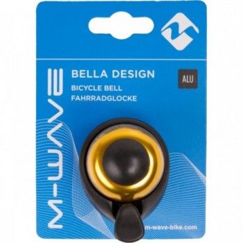 M-Wave Mini Bell Gold and Black for Aluminum and Plastic Handlebars - 3