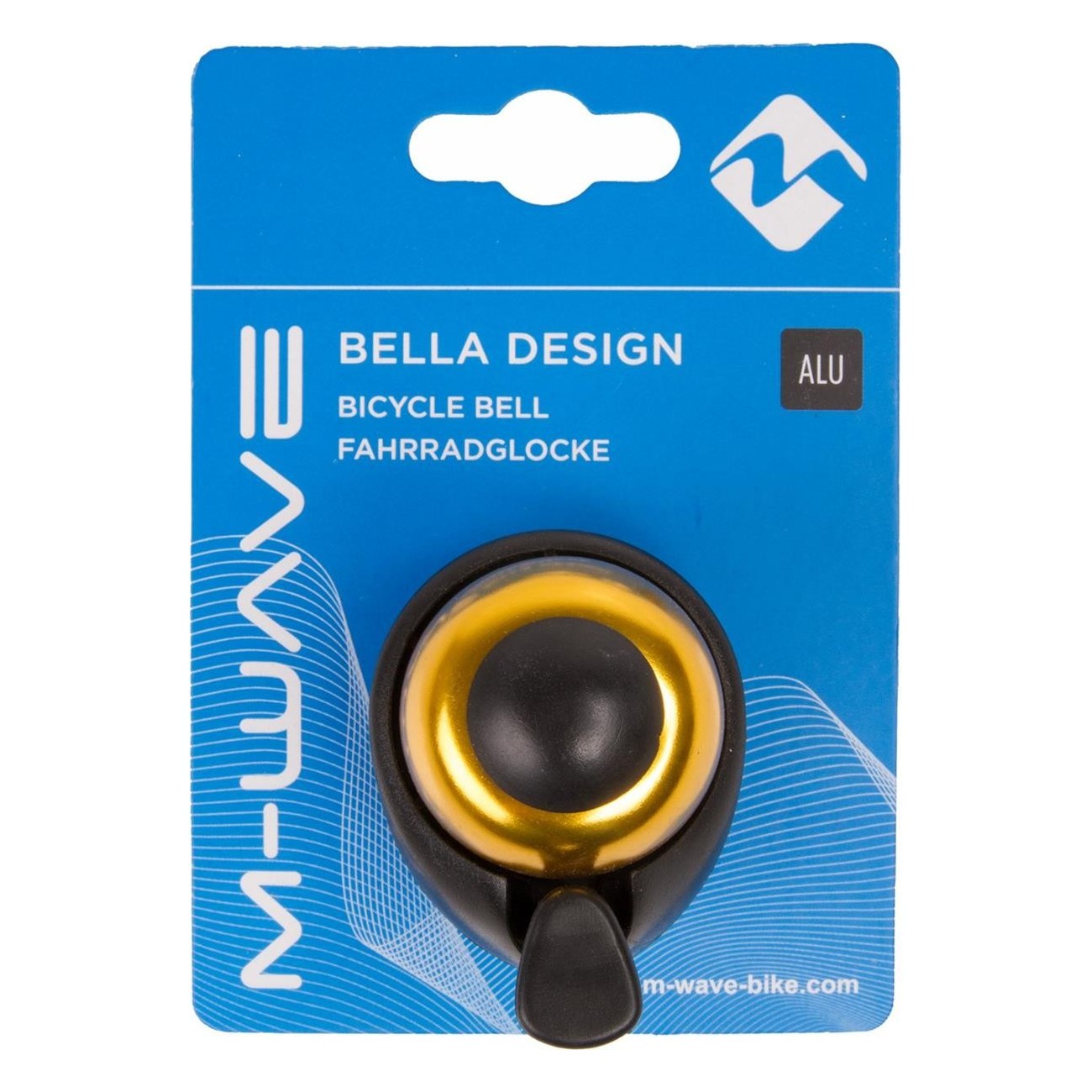 M-Wave Mini Bell Gold and Black for Aluminum and Plastic Handlebars - 3