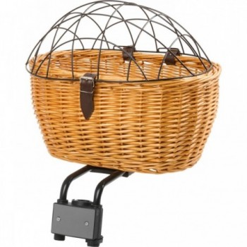 M-Wave BA Pet Wicker Basket for Pets, 430x295x220 mm, Rack Mounting - 1