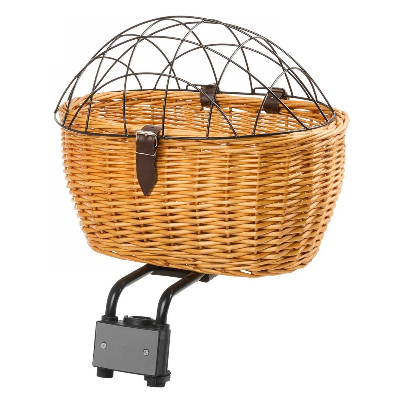 Cesta de Mimbre M-Wave BA Pet para Mascotas, 430x295x220 mm, Montaje en Portaequipajes - 1