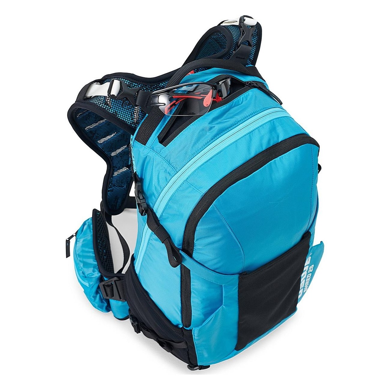 Mochila USWE Shred 25 Litros Azul para Freeride y MTB con Sistema No Dancing Monkey 2.0 - 10