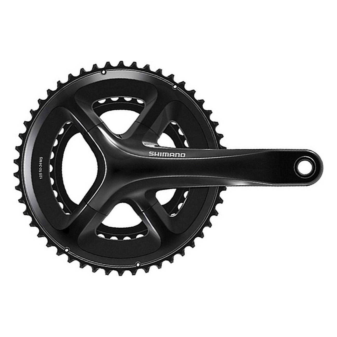 FC-RS520 Crankset for Road Bike 12V, 50x34D, 165mm, Black - 1