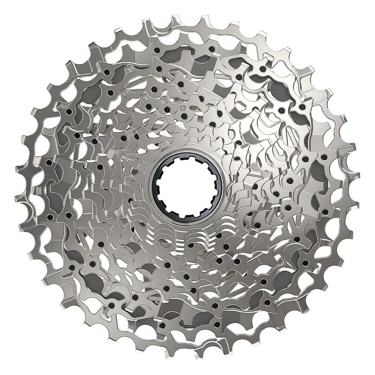 SRAM XG-1250 Cassette 10-36T 12 Speed with X-Range and Nickel-Chrome Coating - 1