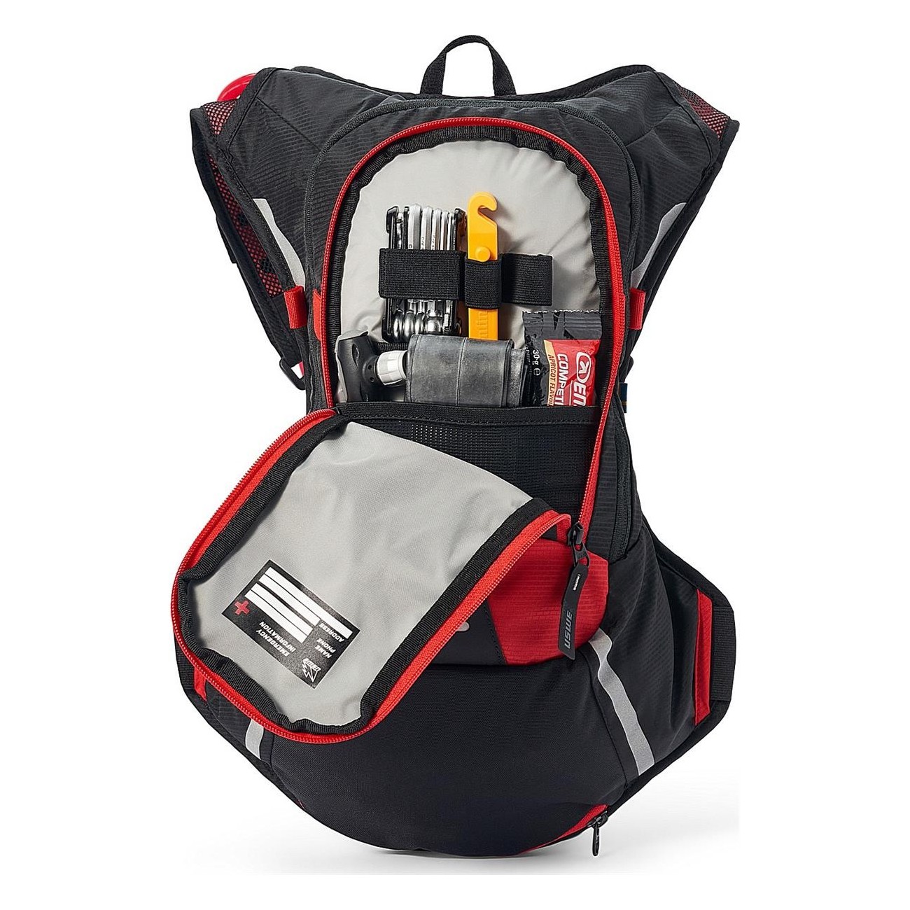 Uswe Hydro 8L MTB Backpack Red with No Dancing Monkey 1.2 System - 2