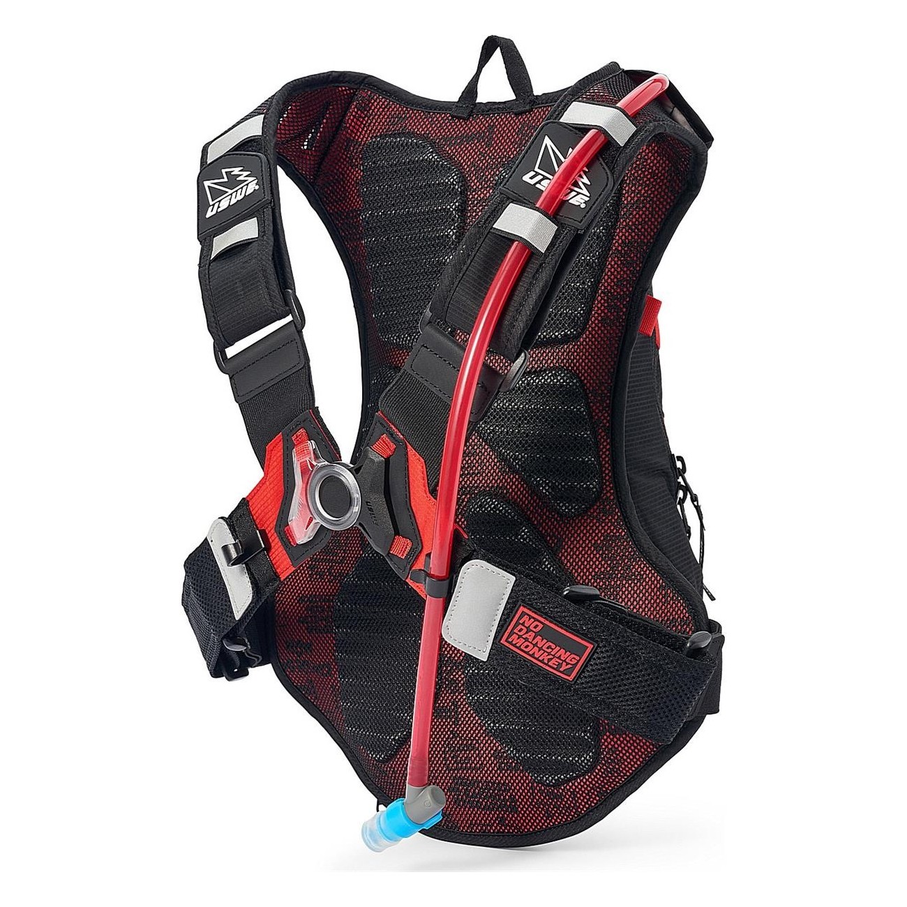 MTB Rucksack Uswe Hydro 8 Liter Rot mit No Dancing Monkey 1.2 System - 5