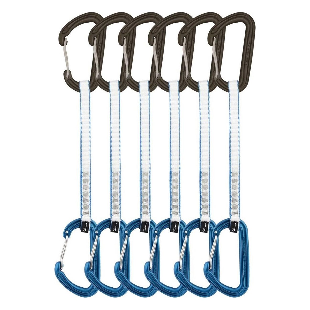 Set de 6 Dégaine Tech-Table Bleue 18cm avec Mousquetons Standards et Sling Dynatec Dyneema® 11mm - 1