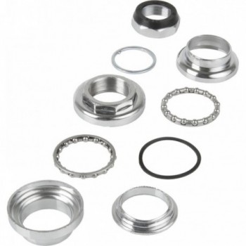 Cuffia Serie Sterzo 1' in Acciaio Cromato Argento - Dimensioni 22,4/30,2/26,4 mm - 2 - Serie sterzo e tappi - 4015493390145