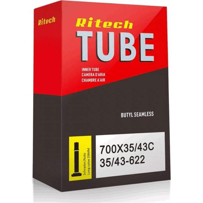 Ritech 28' Inner Tube 700x35/43 with 29mm Auto Valve - Reliable Performance - 1