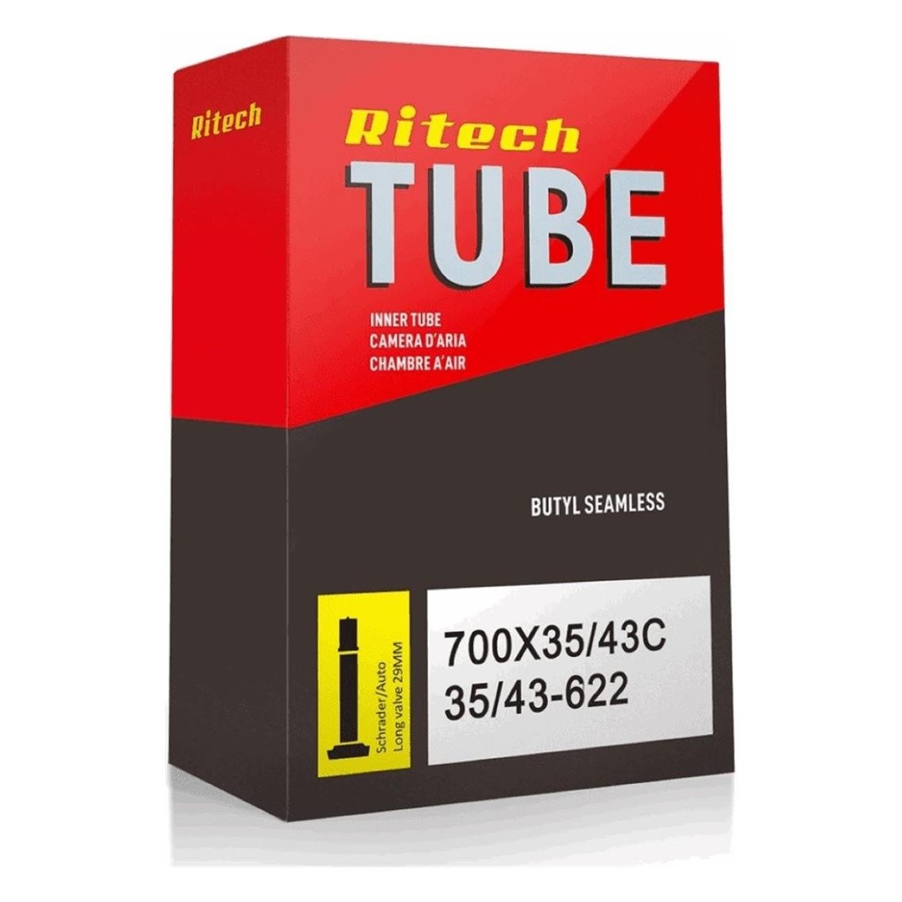 Ritech 28' Inner Tube 700x35/43 with 29mm Auto Valve - Reliable Performance - 1