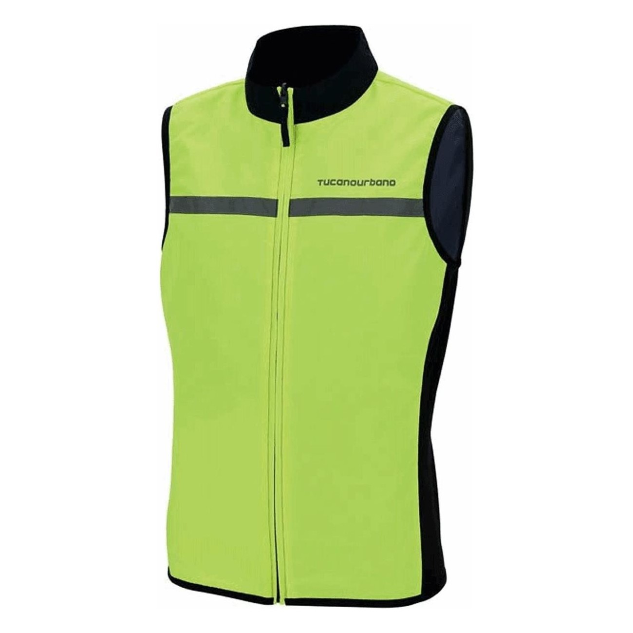 Chaleco Ciclismo Antiviento Reversible Azul-Amarillo Talla L-XL - 1