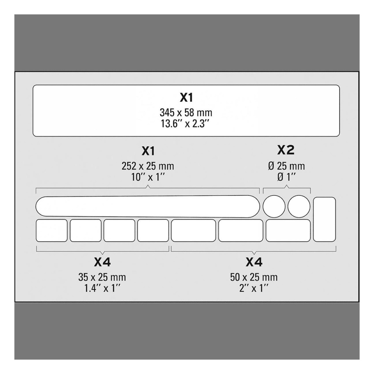 Skin Armor M Frame Protection - Set of 12 Transparent Stickers - 3