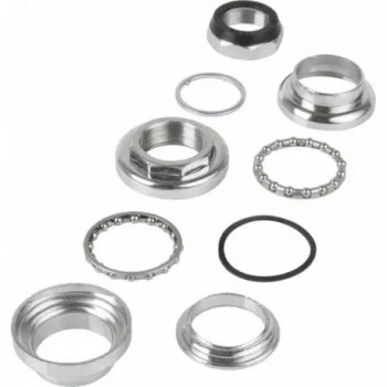 Serie Sterzo 1' in Acciaio Cromato Argento 22.4/30.0/27.0 mm EK - 2 - Serie sterzo e tappi - 4015493390152