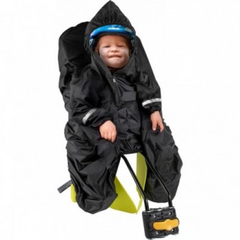 Kids Rain Poncho Kid'n'Seat Black Reflective for Car Seats with Sleeves - 2