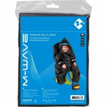 Poncho de Pluie Enfant Kid'n'Seat Noir Réfléchissant avec Manches - 3