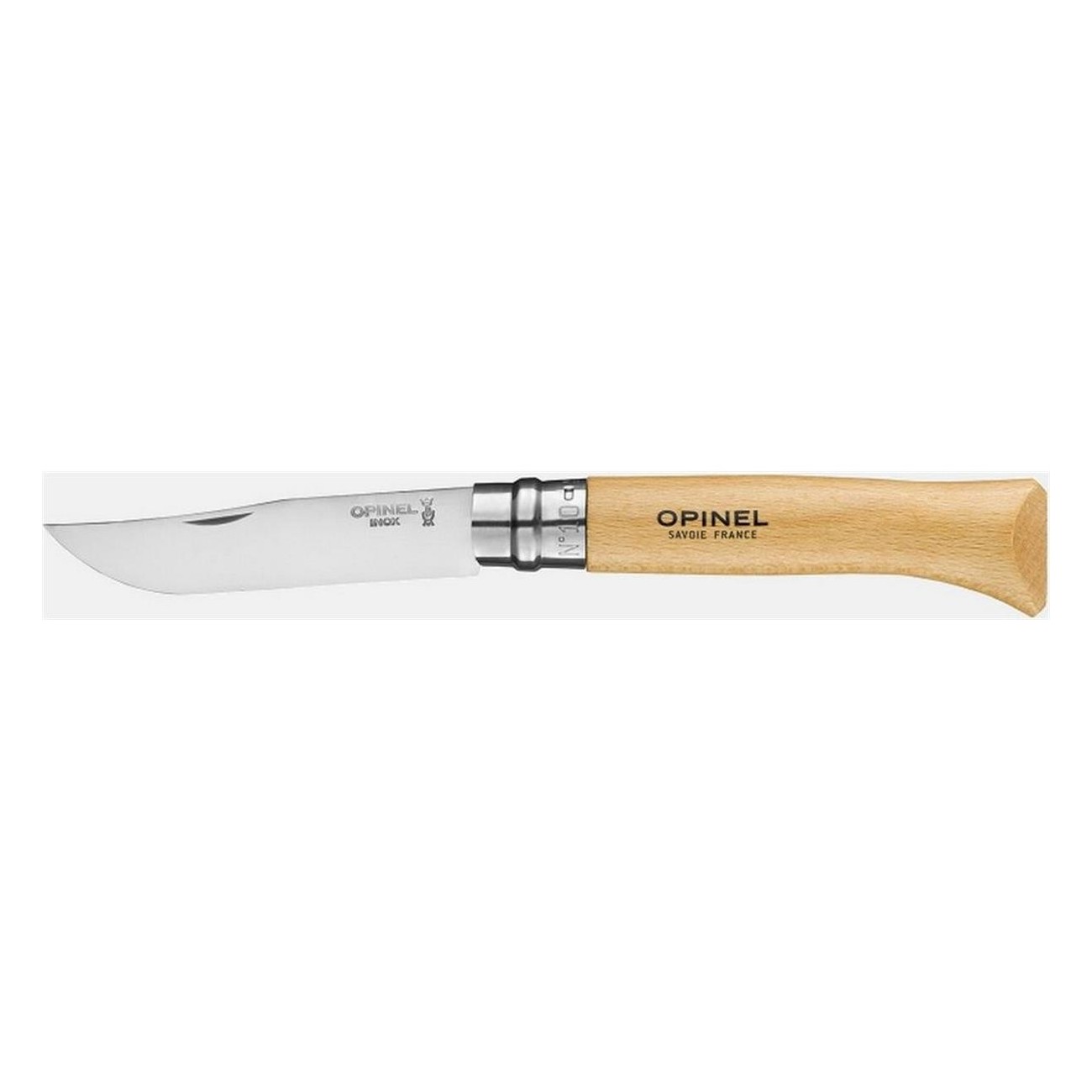 Coltello Opinel Viroblock N.10 Inox - Set da 6 Pezzi con Lama da 10 cm e Manico in Faggio - 1 - Coltelli - 3123841231000