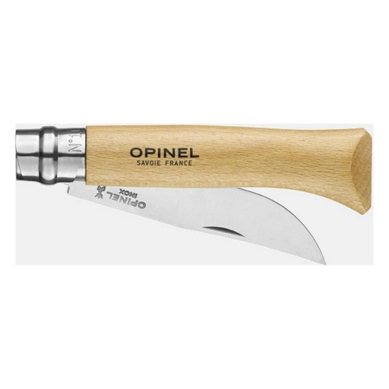 Coltello Opinel Viroblock N.10 Inox - Set da 6 Pezzi con Lama da 10 cm e Manico in Faggio - 2 - Coltelli - 3123841231000