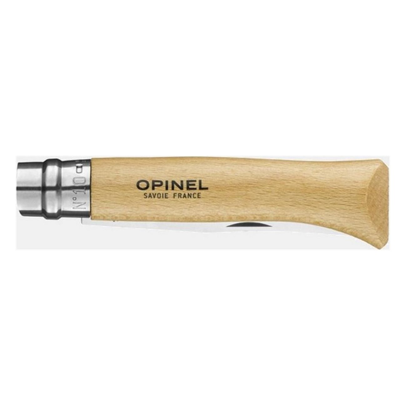 Coltello Opinel Viroblock N.10 Inox - Set da 6 Pezzi con Lama da 10 cm e Manico in Faggio - 3 - Coltelli - 3123841231000