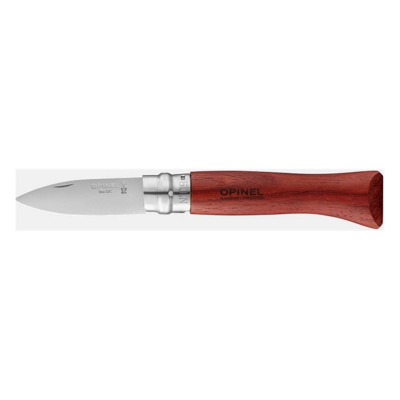 Opinel N. 9 Oyster Knife with Stainless Steel Blade and Padouk Handle - 1