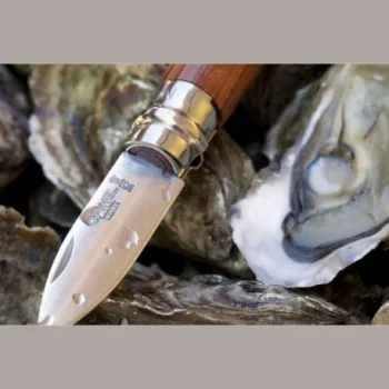 Opinel N. 9 Oyster Knife with Stainless Steel Blade and Padouk Handle - 6