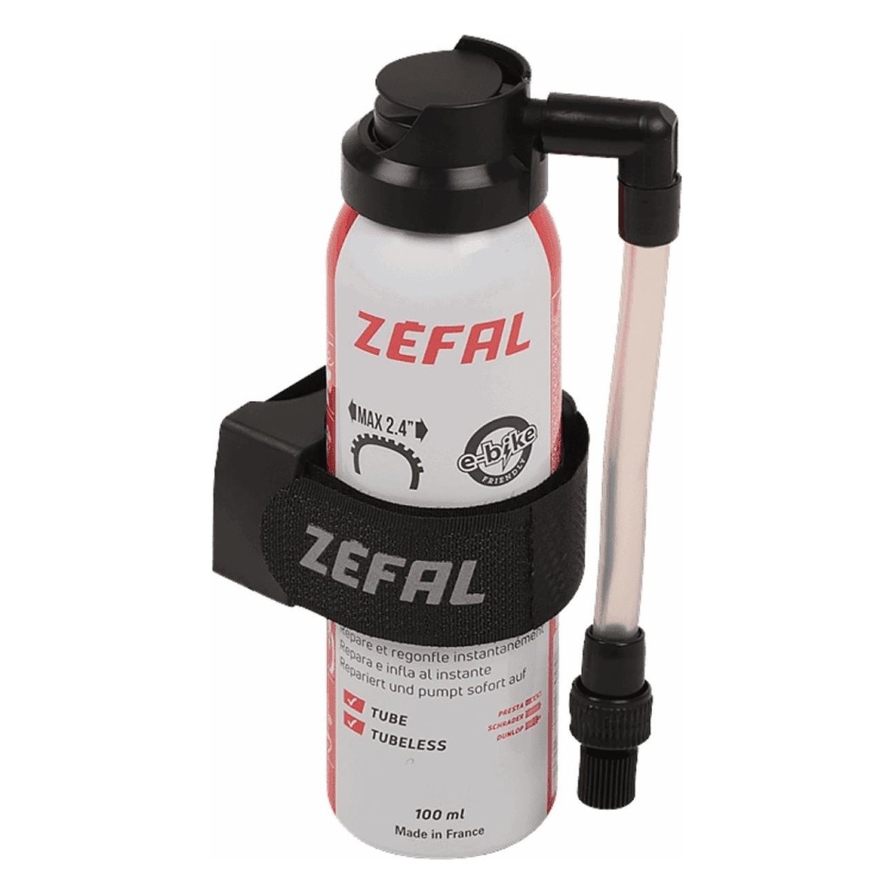 Gonfleur et Répare Tubeless 100ml avec Valves Presta et Schrader - 2