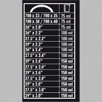 Tubeless Pannenset 100ml mit Presta- und Schrader-Ventilen und Sattelstützenhalter - 4