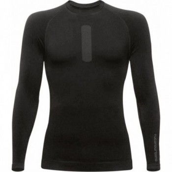 Camiseta Técnica Seamless Negra de Manga Larga - Talla 2XL, Comodidad y Rendimiento - 1