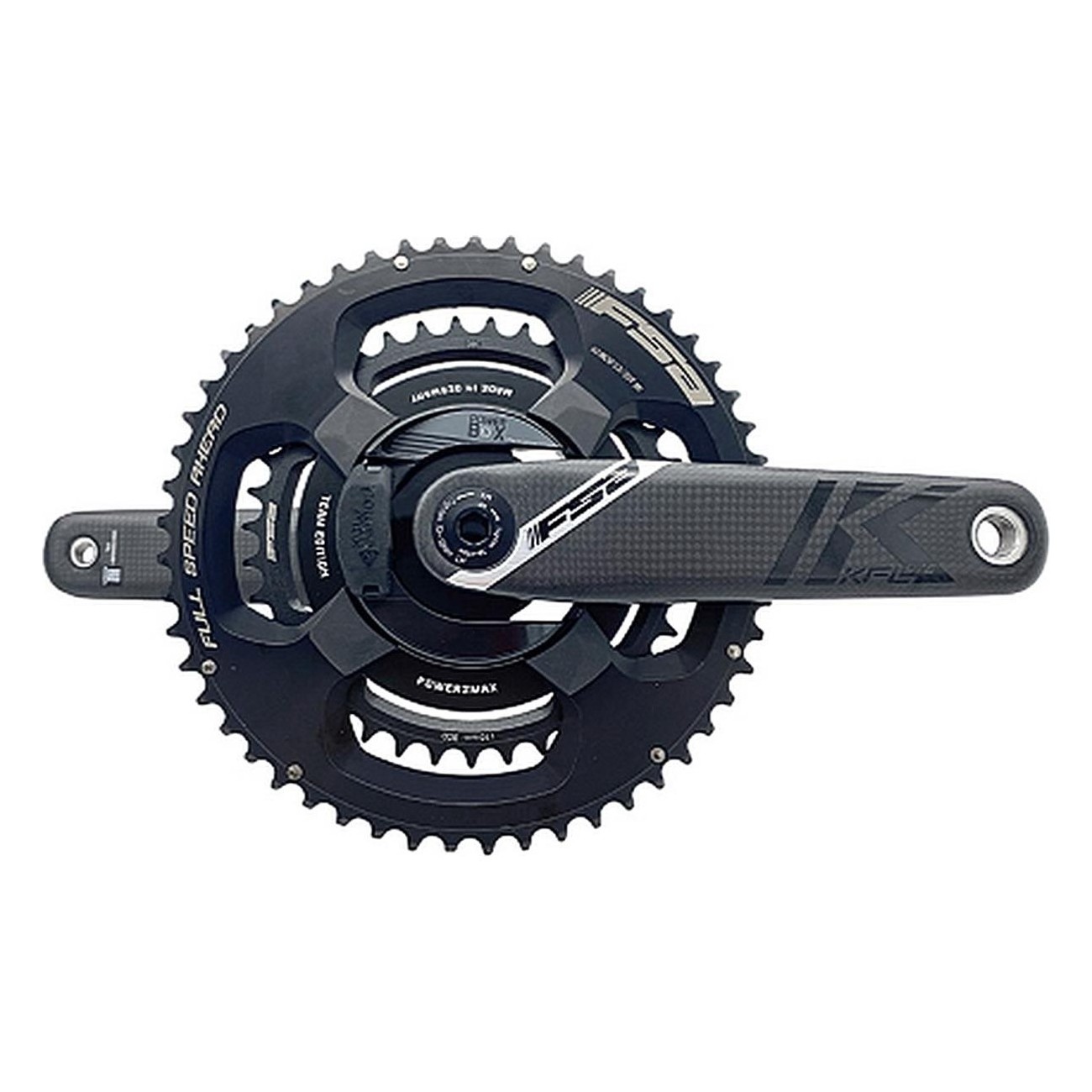 FSA Powerbox K-Force Team Edition Carbon Power Meter Crankset 2x 52D x 36D 172.5mm Black - 1