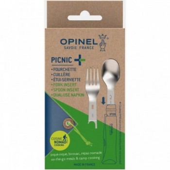 Kit Posate Opinel Picnic+: Essenziale in Acciaio Inox per Pasti all'Aperto - 4 - Coltelli - 3123840025013