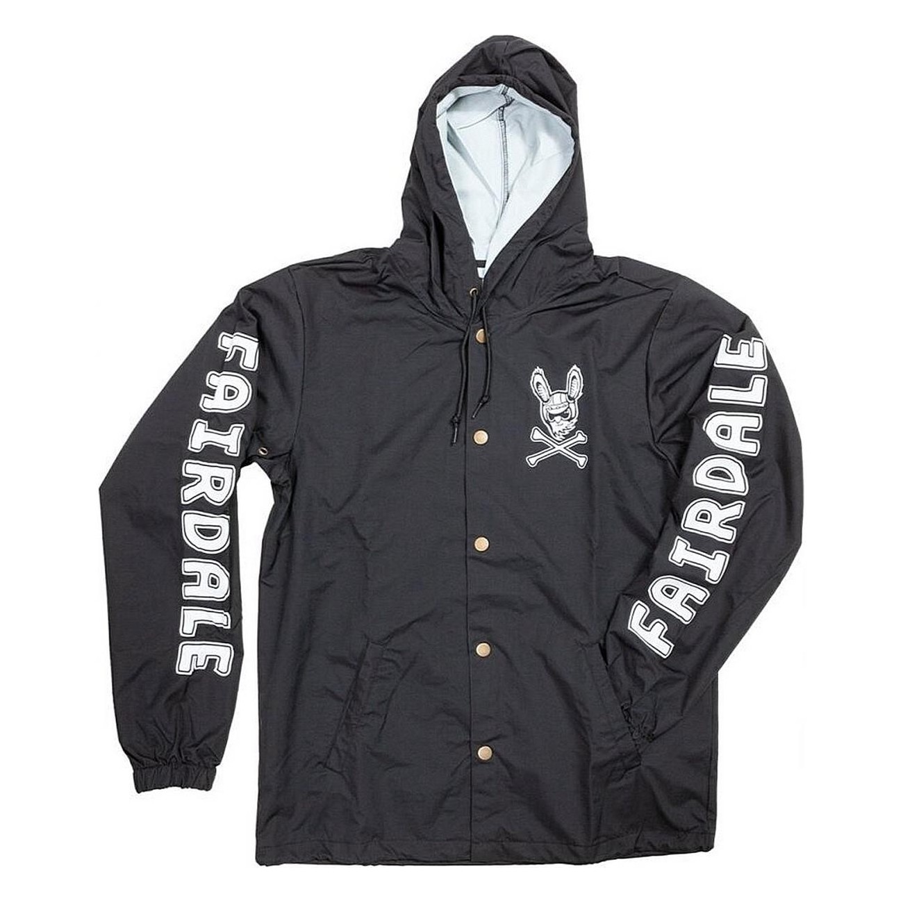 Schwarze Fairdale HareRodgers Windjacke - Größe S, 100% Polyester - 1