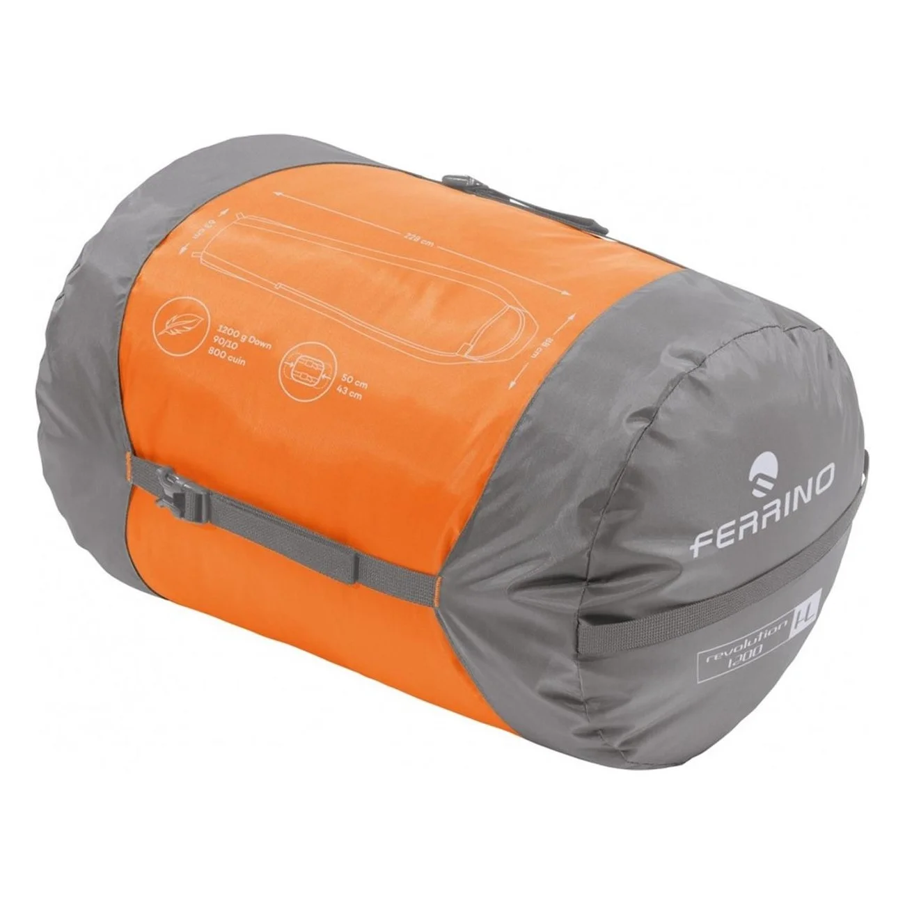 Sac de couchage HL Revolution 1200 RDS Orange Nylon Ripstop 1950g - 9