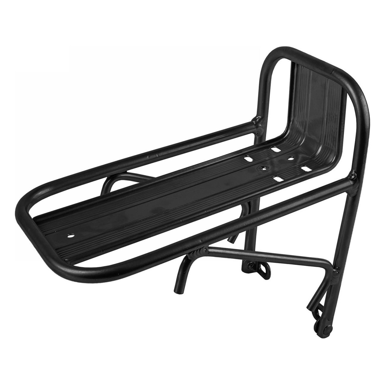 Black Aluminum Mini Bike Rack for 24-28 Inch Bikes with Mounting Kit, 283g - 1