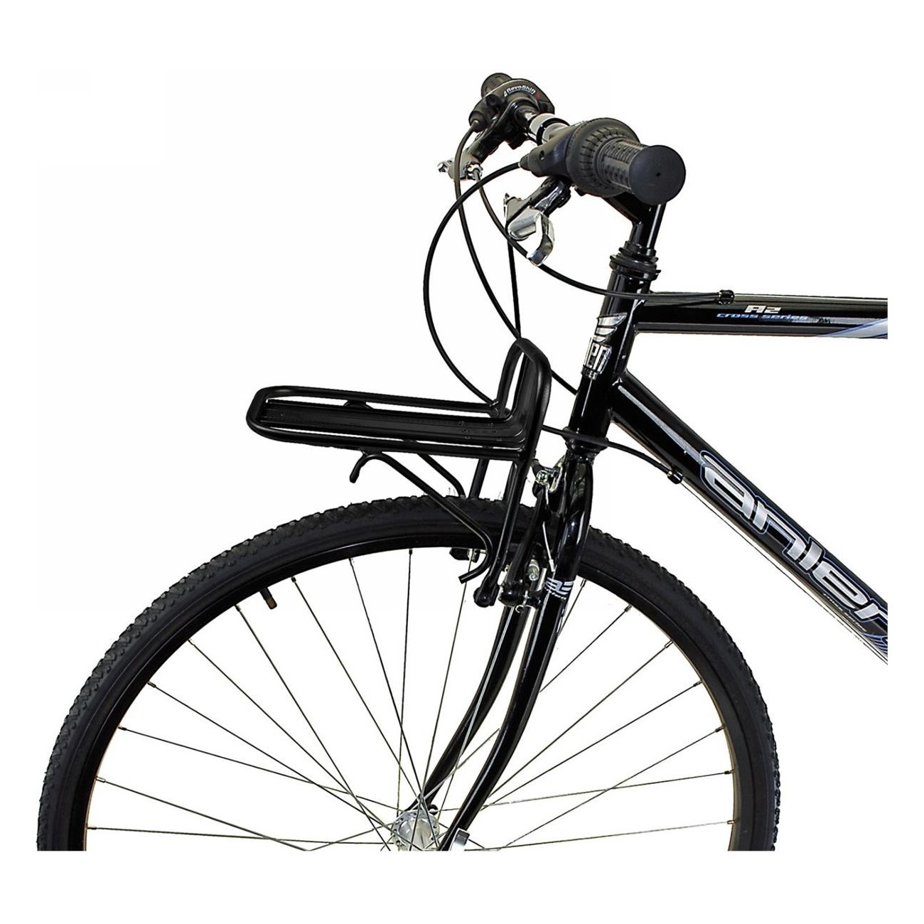 Mini porte-bagages en aluminium noir pour vélo 24-28 pouces avec kit de montage - 2