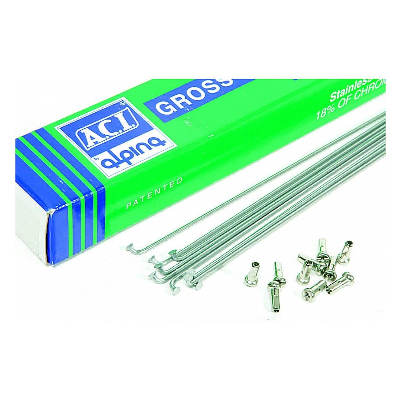 ACI Alpina Inox Speichen 258x2 mm mit Silbernippel - Widerstandsfähig und Langlebig - 1