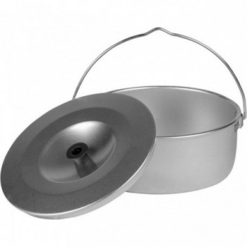 Billy 1L Aluminum Frying Pan with Handle and Lid - Even Heat Distribution - 2