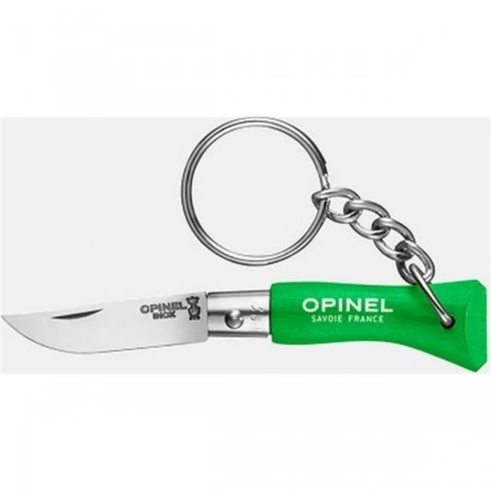 Coltello Portachiavi Opinel N° 2 Verde Prato (6 Pezzi) - Lama 3,5 cm in Acciaio Inossidabile - 1 - Coltelli - 3123840022739