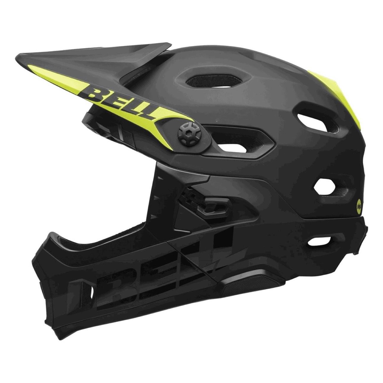 Full Face Super DH Helmet Black/Yellow with MIPS Technology, Size 55-59 cm - 2