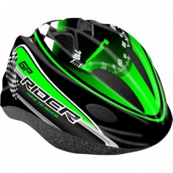 Casco Junior GP-Rider Verde per Giovani Ciclisti, Taglia Unica 52-56cm, Certificato EN1078, MVTEK - 1 - Caschi - 8005586209818