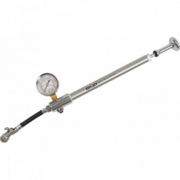 Giyo Aluminium Hochdruckpumpe mit Manometer für Schrader-Ventil, bis 21 bar/300 PSI - 1