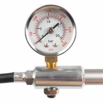 Giyo Aluminium Hochdruckpumpe mit Manometer für Schrader-Ventil, bis 21 bar/300 PSI - 4