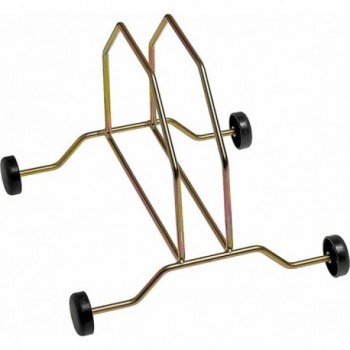 Single Metal Bicycle Stand with Wheels - Stability and Durability - 1