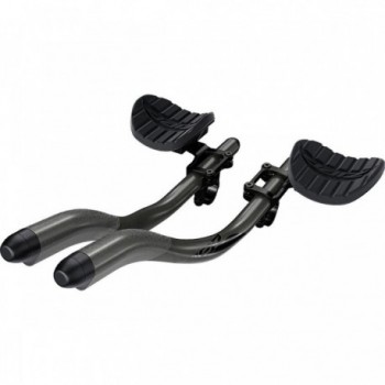 Clip Triathlon Vuka Carbon avec Prolongations Vuka Alumina Evo 110 - Montée Haute, Compatible 31.8 mm et 22.2 mm - 2