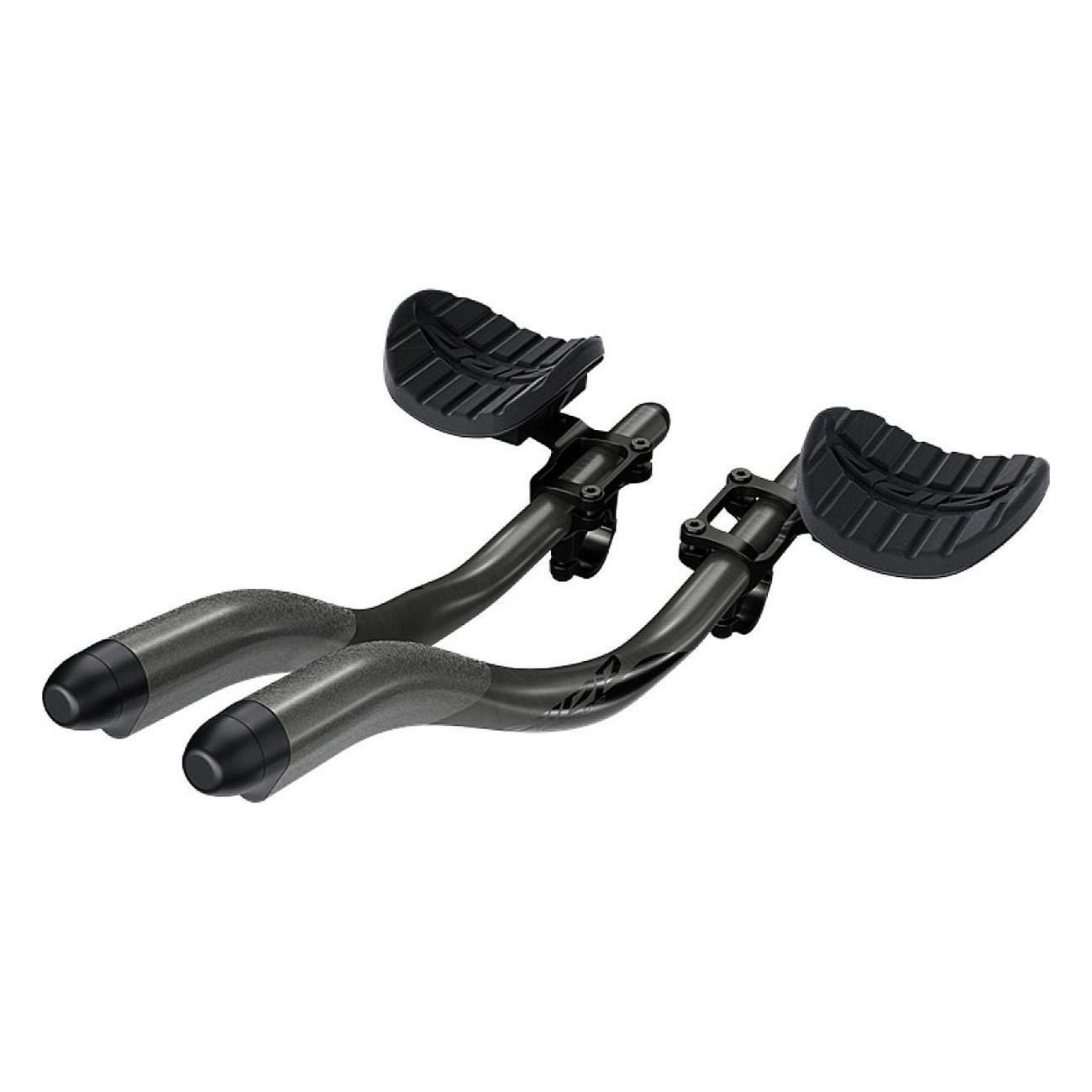 Clip Triathlon Vuka Carbon avec Prolongations Vuka Alumina Evo 110 - Montée Haute, Compatible 31.8 mm et 22.2 mm - 2