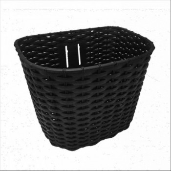 Black Plastic Front Basket 37x28x26 cm - Corso Venezia for Bicycle - 1