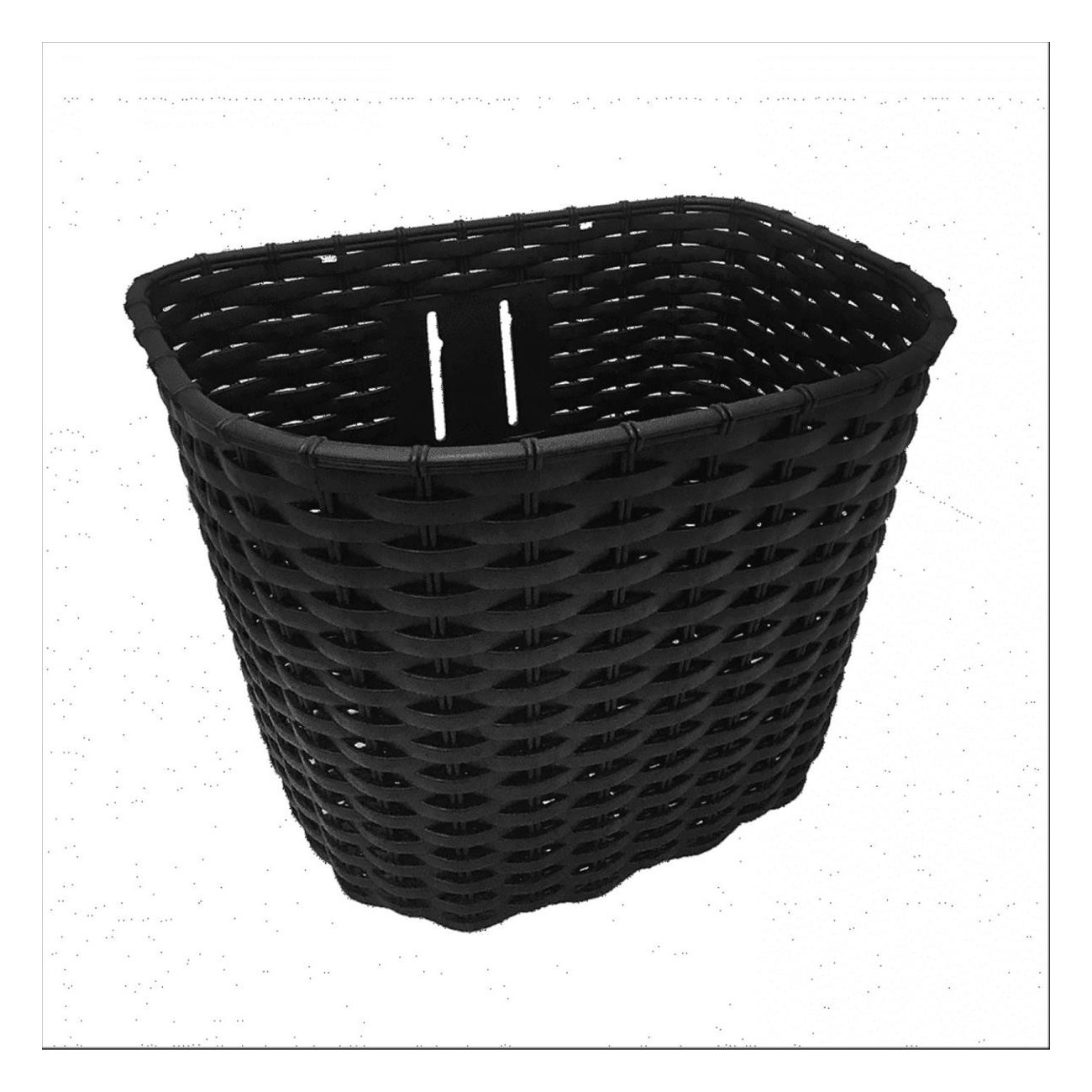 Black Plastic Front Basket 37x28x26 cm - Corso Venezia for Bicycle - 1