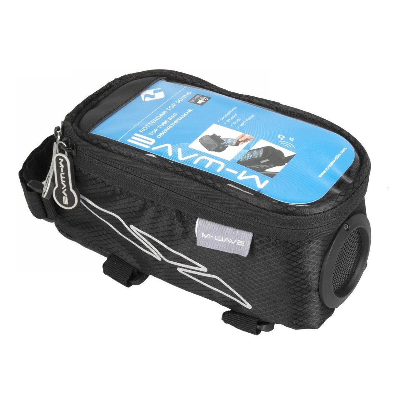 M-Wave Rotterdam Top Sound Frame Bag with Integrated Speaker for Smartphone - 1