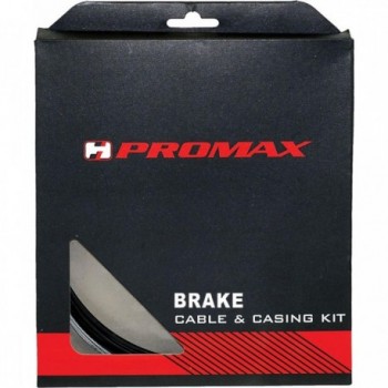 Promax Stainless Steel Bowden Brake Cable Set - 6x9 mm & 7x6 mm Nipples - 4